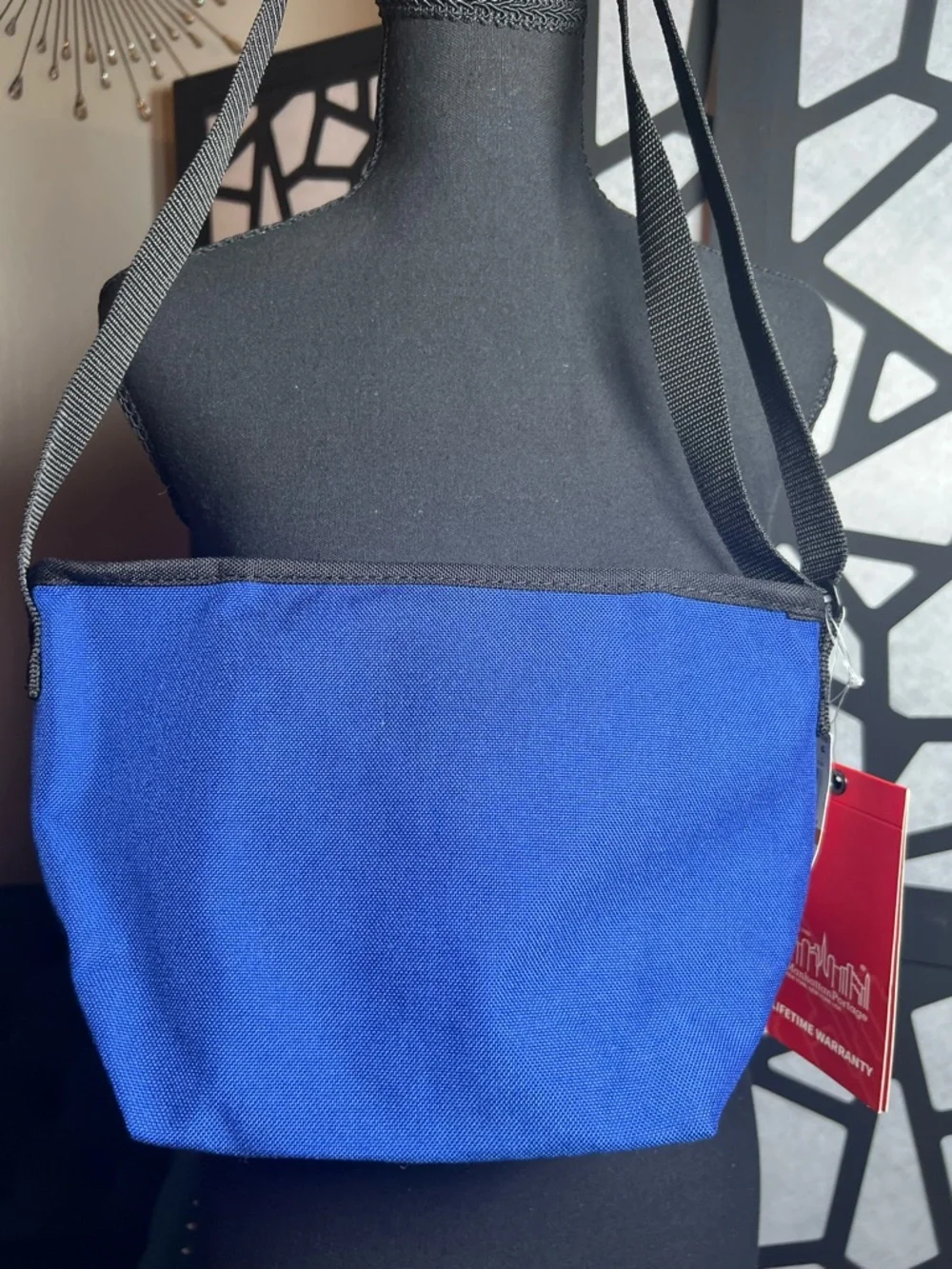 Manhattan Portage Mini NY RoyalBlue & Red 1000D Cordura Nylon Messenger Bag NWT